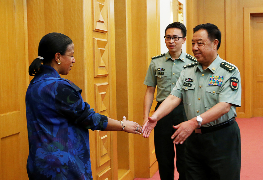 china 039 s central military commission vice chairman fan changlong r meets us national security advisor susan rice at the bayi building in beijing china july 25 2016 photo reuters