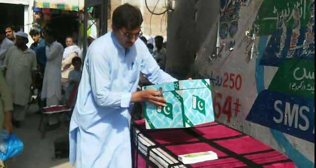 in this photo campaign organiser muhammad aslam is seen adjusting a 039 ballot box 039 for his referendum in bannu photo express in this photo campaign organiser muhammad aslam is seen adjusting a 039 ballot box 039 for his referendum in bannu photo express