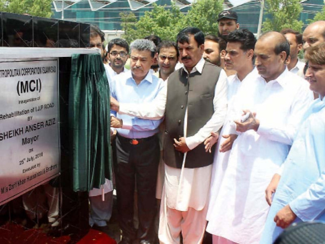 sheikh anser aziz inaugurates rehabilitation work of ijp road photo express
