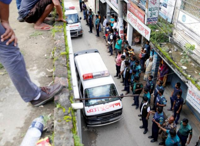 ambulances leave after a police operation on militants on the outskirts of dhaka bangladesh july 26 2016 photo reuters ambulances leave after a police operation on militants on the outskirts of dhaka bangladesh july 26 2016 photo reuters