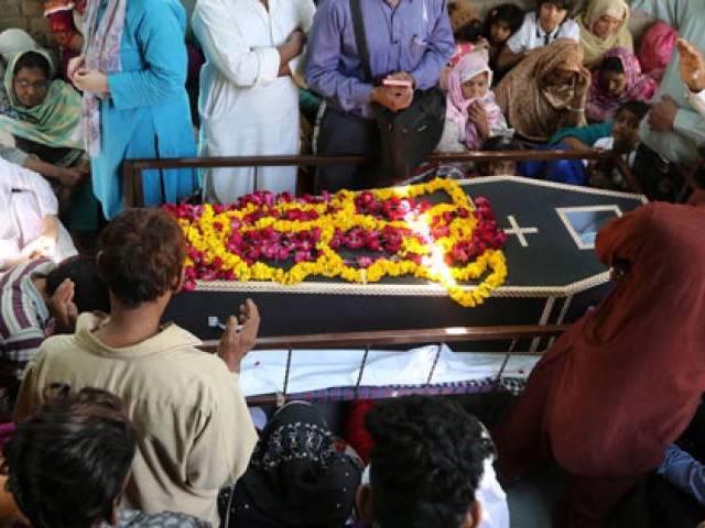 coffin of a victim who was killed in a blast outside a public park on sunday during a funeral in lahore pakistan march 28 2016 photo epa