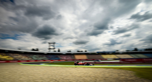 ferrari 039 s team 039 s german driver sebastian vettel drives during the first practise session of the formula one german grand prix at the hockenheim circuit photo afp