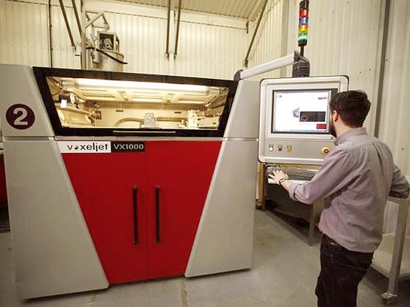 a technician demonstrates the process of 3d printing in the propshop headquarters at pinewood studios near london photo file