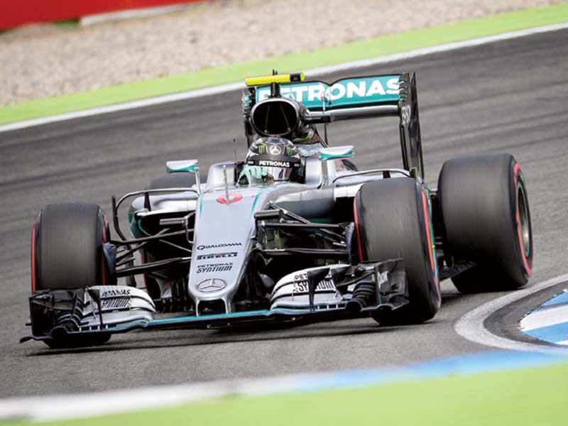 it was rosberg s third pole at hockenheim his fifth of the season and the 27th of his career photo afp