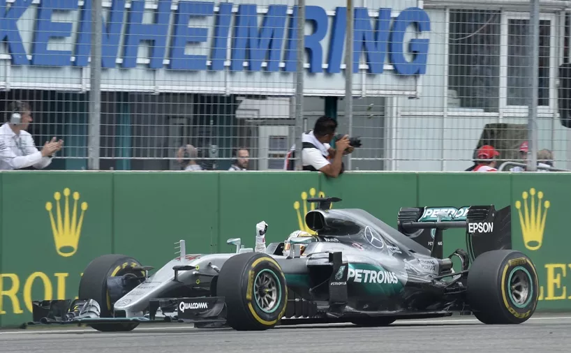 mercedes amg petronas f1 team 039 s british driver lewis hamilton wins the hockenheim circuit southern germany on july 31 2016 during the formula one grand prix of germany photo afp mercedes amg petronas f1 team 039 s british driver lewis hamilton wins the hockenheim circuit southern germany on july 31 2016 during the formula one grand prix of germany photo afp