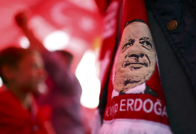 a picture of turkish president tayyip erdogan is seen during a pro government protest in cologne germany july 31 2016 photo reuters