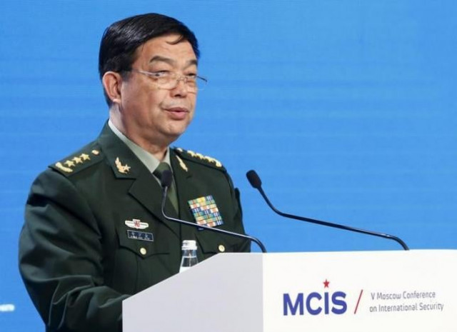 chinese defence minister chang wanquan delivers a speech as he attends the 5th moscow conference on international security mcis in moscow russia photo reuters