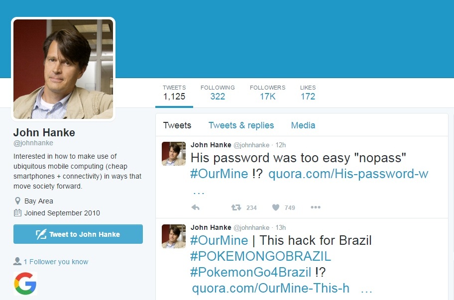 hackers posted tweets requesting pokemon go to be released in brazil photo screengrab twitter