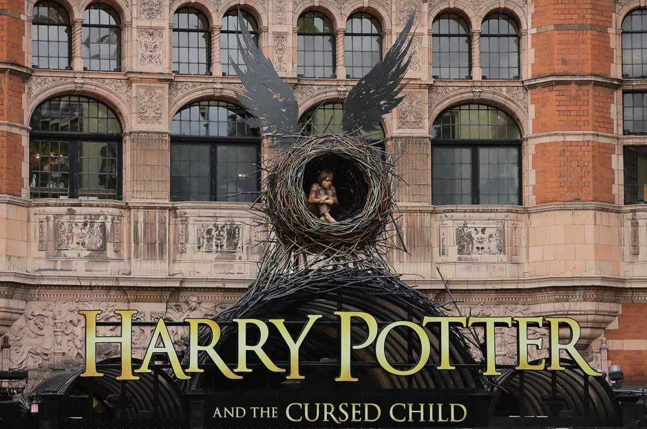 the entrance to the palace theatre is seen ahead of the premiere of the harry potter and the cursed child stage play in london on july 30 2016 photo afp the entrance to the palace theatre is seen ahead of the premiere of the harry potter and the cursed child stage play in london on july 30 2016 photo afp