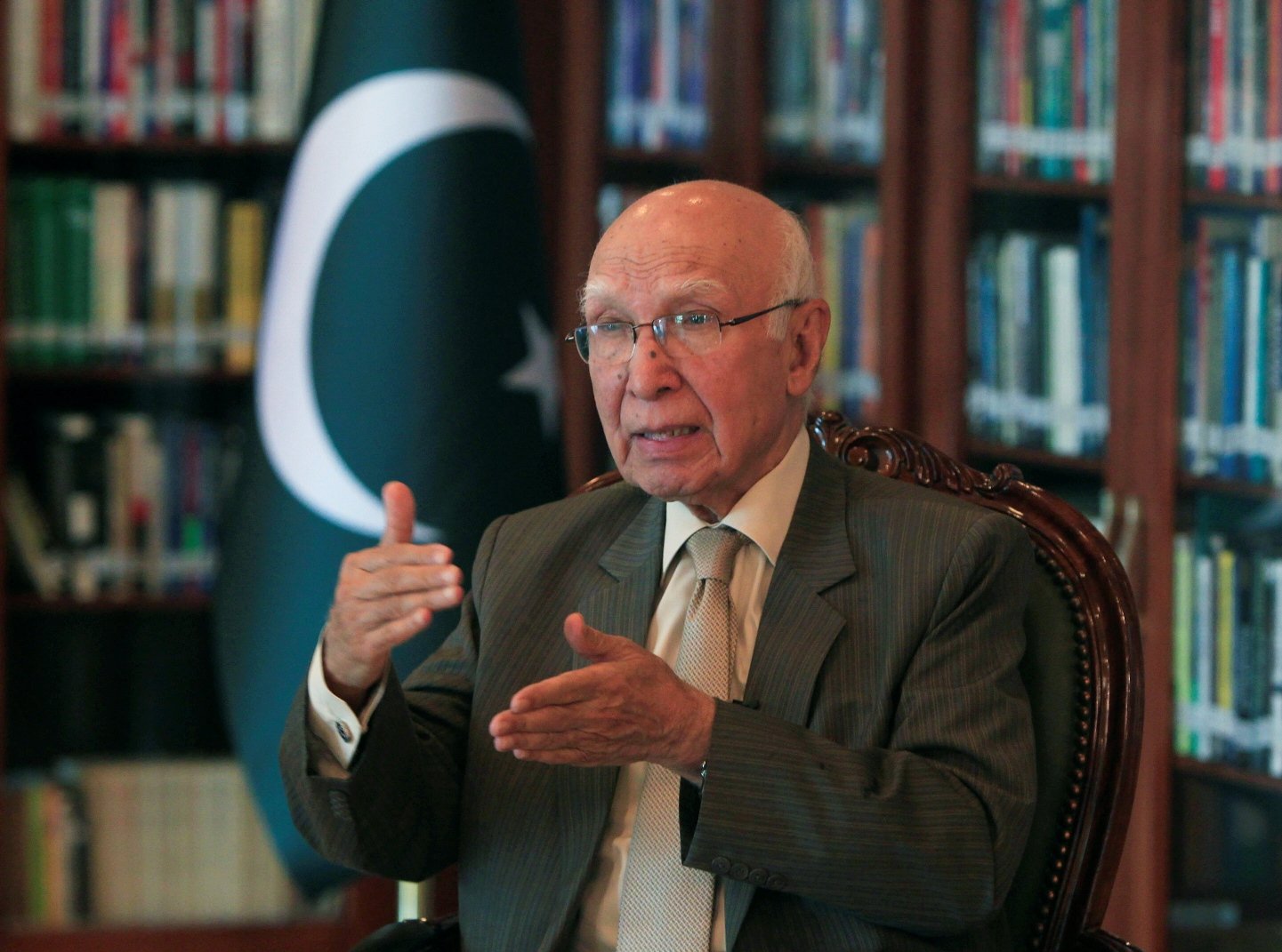 sartaj aziz opens three day moot at foreign office photo reuters