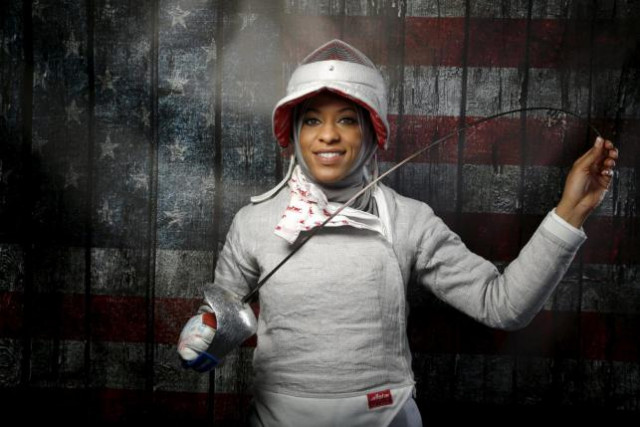 us olympic team fencer ibtihaj muhammad poses for a portrait at the us olympic committee media summit in beverly hills los angeles california photo reuters us olympic team fencer ibtihaj muhammad poses for a portrait at the us olympic committee media summit in beverly hills los angeles california photo reuters