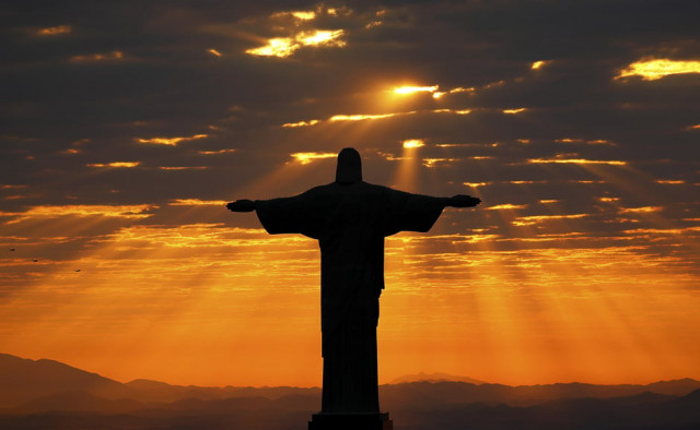 jesus christ the redeemer during sunrise in rio de janeiro brazil photo reuters