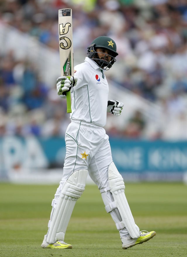 azhar ali celebrates his 10th test hundred photo reuters