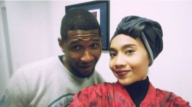 usher and yuna photo the hive