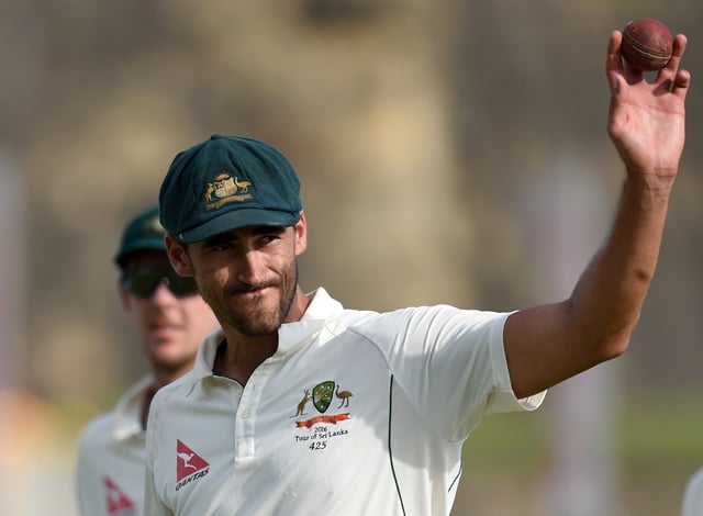 mitchell starc leaves the ground at the galle international cricket stadium in galle on august 4 2016 photo afp