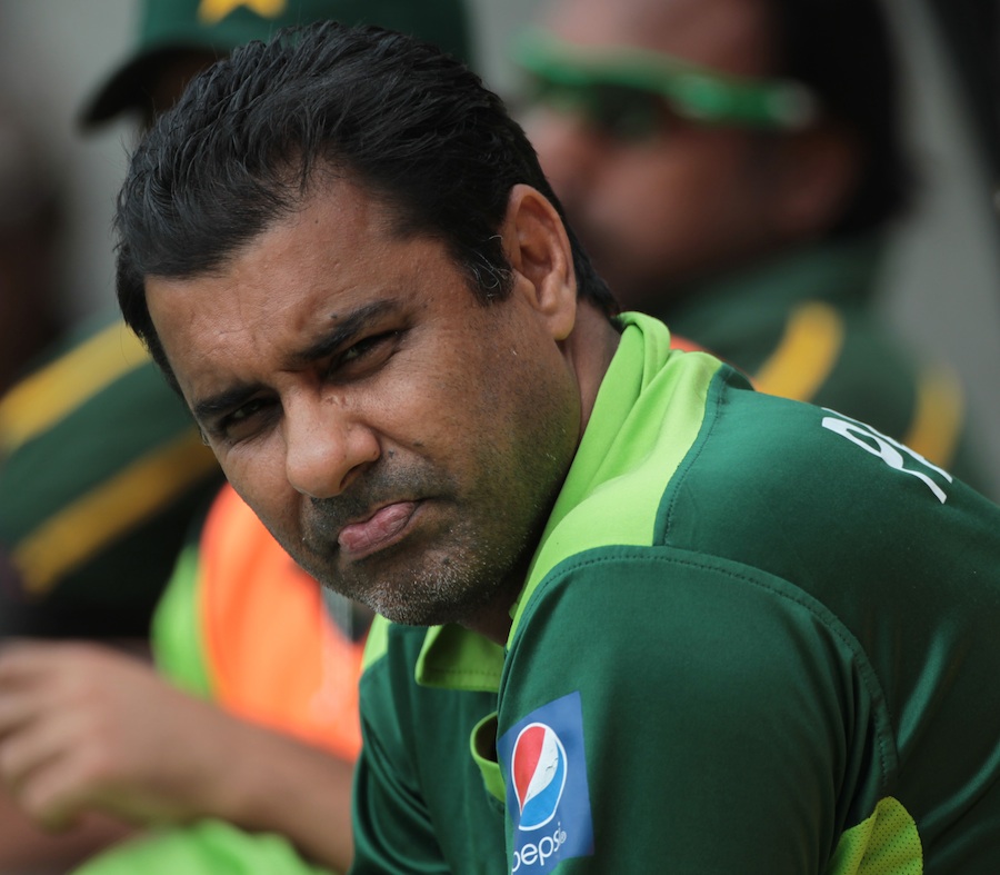 waqar younis at the westpac stadium in wellington on january 22 2011 photo afp