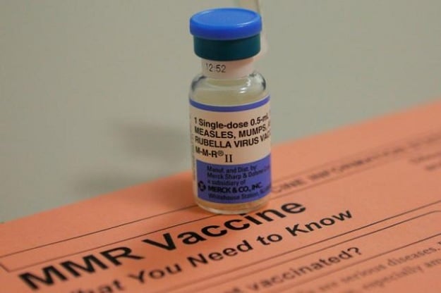 a vial of measles mumps and rubella vaccine photo reuters