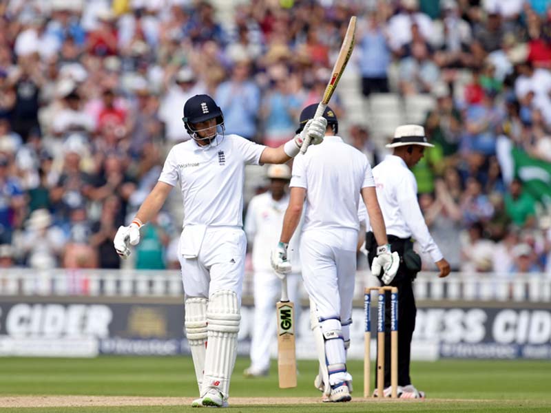 joe root steadied the ship for england with a half century after the hosts lost openers alastair cook and alex hales in quick succession photo afp