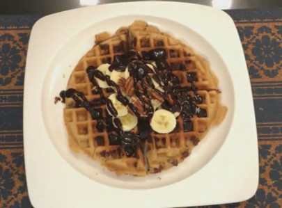 chocolate chip cookie waffles