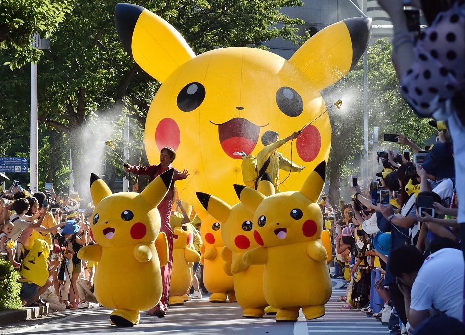 pikachu parade as japan goes pokemon crazy