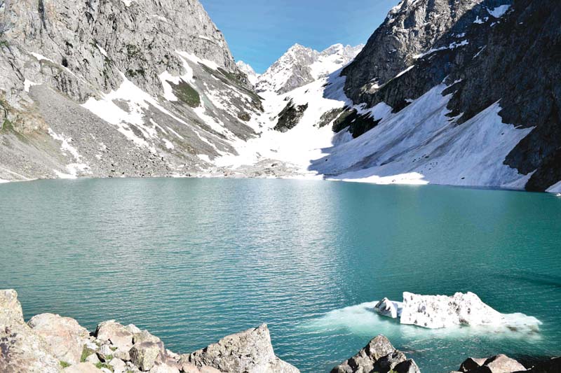 a view of spin khwar lake in swat photo express