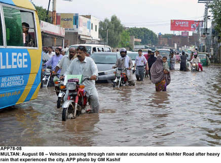 the dco said officials concerned had been asked to supply machinery needed to drain rain from husain agahi shaheen market and mumtazabad areas photo app