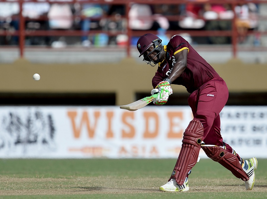 carlos brathwaite hits a six during an odi match between west indies and australia in georgetown guyana on june 5 2016 photo afp