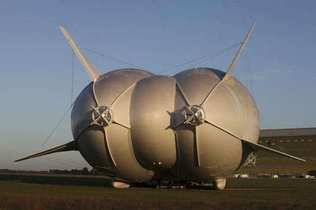 the airship is a hybrid of a blimp which maintains it shape from internal gas pressure and a zeppelin which has a rigid airframe photo reuters the airship is a hybrid of a blimp which maintains it shape from internal gas pressure and a zeppelin which has a rigid airframe photo reuters