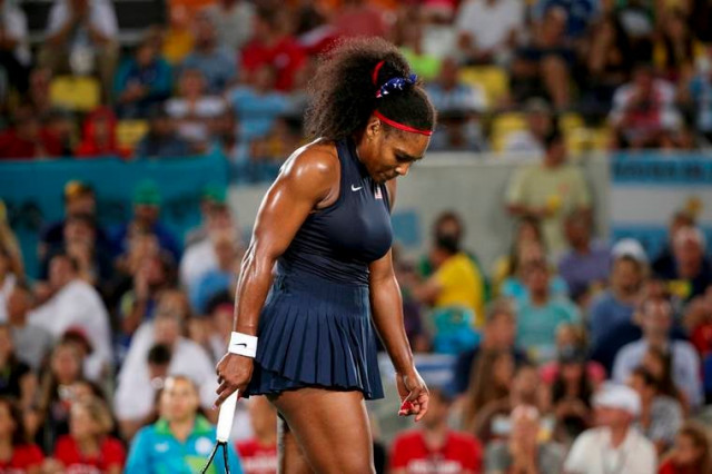 2016 rio olympics tennis serena williams usa of usa reacts during her match against elina svitolina ukr of ukraine in women 039 s singles third round match at olympic tennis centre rio de janeiro brazil on august 9 2016 photo reuters 2016 rio olympics tennis serena williams usa of usa reacts during her match against elina svitolina ukr of ukraine in women 039 s singles third round match at olympic tennis centre rio de janeiro brazil on august 9 2016 photo reuters