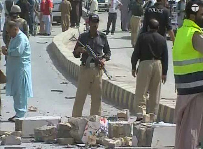 at least 17 injured as roadside bomb targets judge s police escort in quetta at least 17 injured as roadside bomb targets judge s police escort in quetta