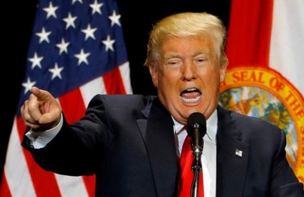 republican us presidential candidate donald trump gestures during a campaign rally in tampa florida photo reuters