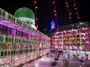 strings of bright lights illuminate a mosque in karachi ahead of eid miladun nabi photo online file