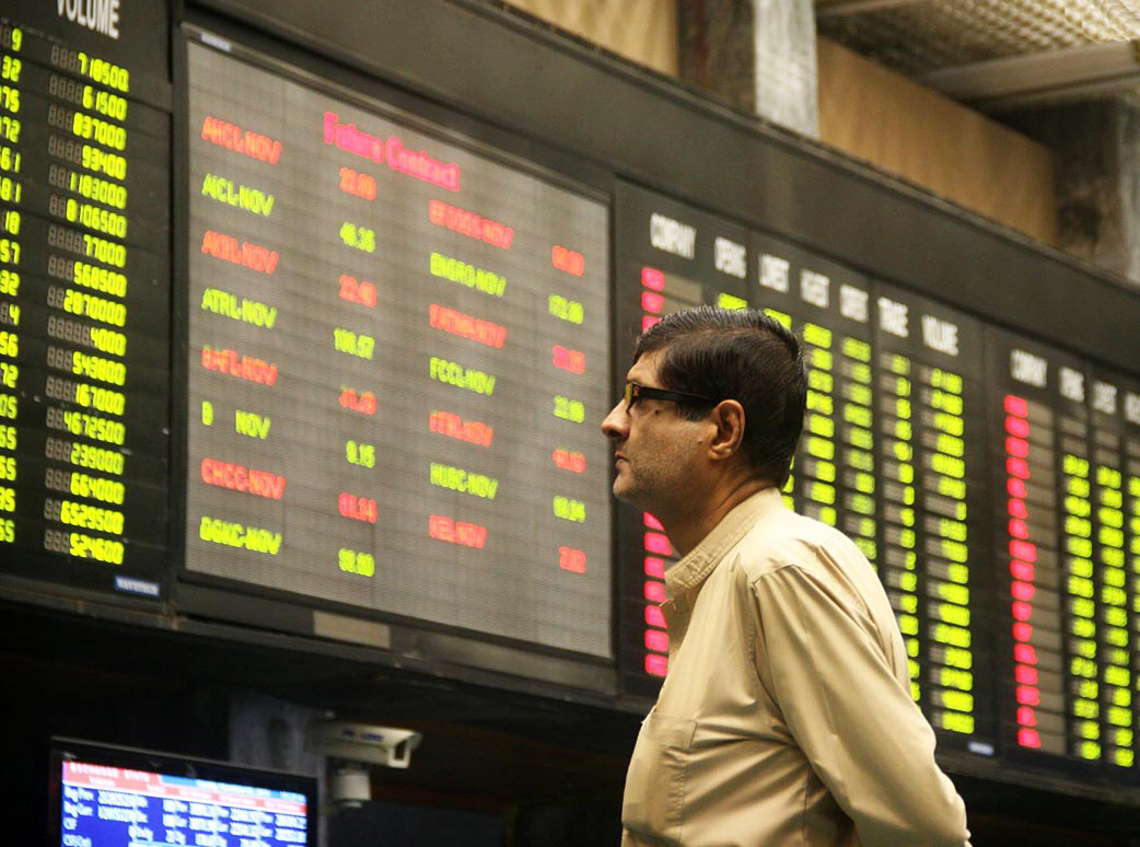 benchmark kse 100 index increases 55 72 points photo file