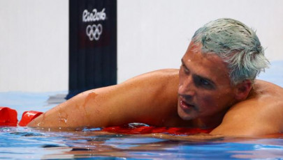 the olympic pool is turning gold medallist ryan lochte s hair green