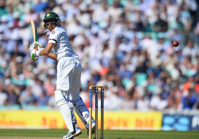 younis khan bats during play on the second day of the fourth test cricket match between england and pakistan at the oval in london on august 12 2016 photo afp