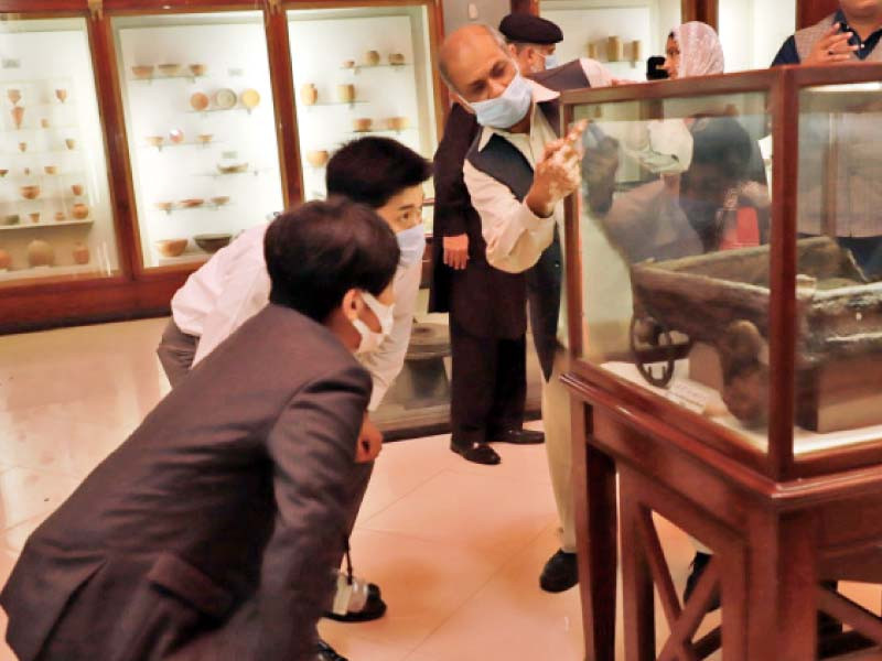 japanese development consultants survey the taxila museum to identify necessary equipment for the conservation of excavat ed items from the gandhara archaeological sites photos express