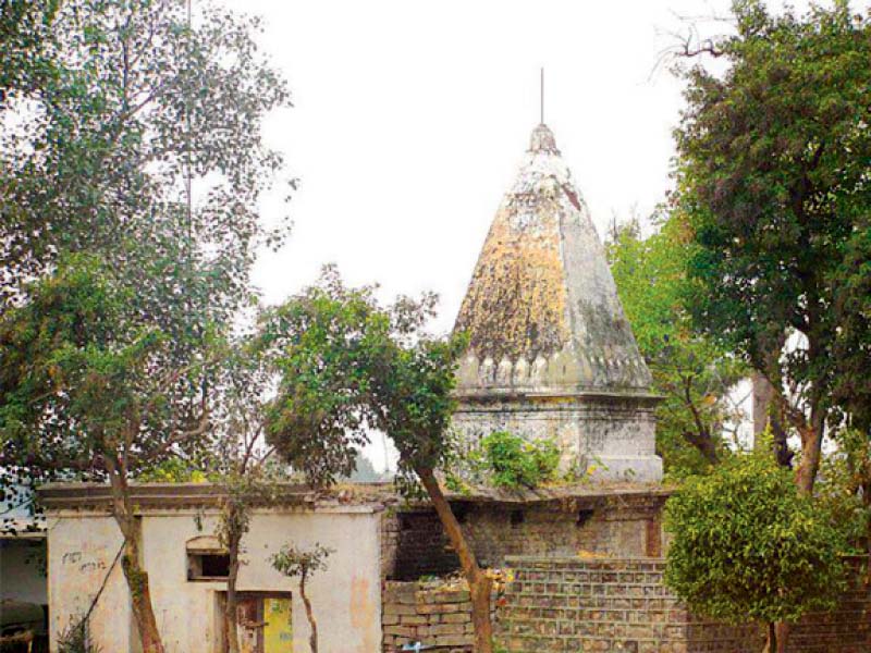 the temple s spire is in dilapidated condition photo file