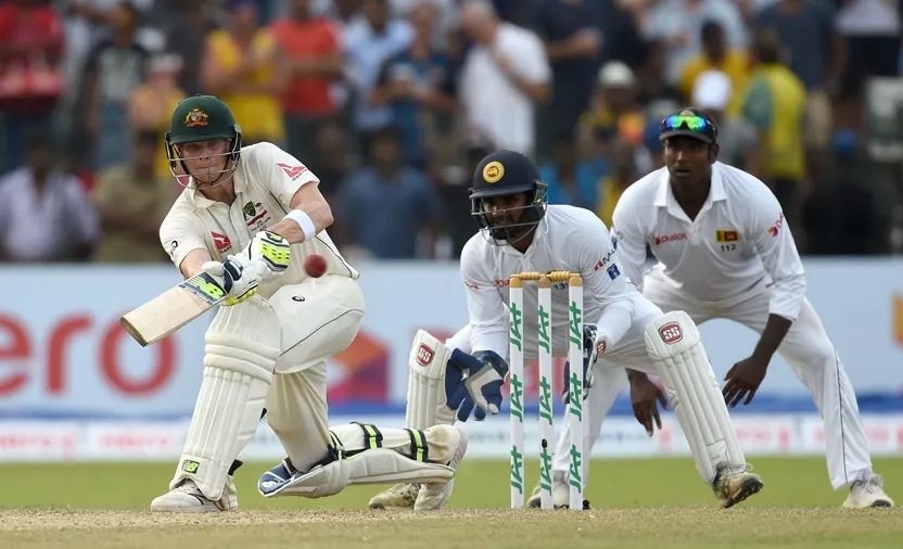 australian cricket captain steven smith plays a shot as sri lankan wicketkeeper kusal perera c and captain angelo mathews look on during the second day of the third and final test cricket match between sri lanka and australia at the sinhalese sports club ssc ground in colombo on august 14 2016 photo afp australian cricket captain steven smith plays a shot as sri lankan wicketkeeper kusal perera c and captain angelo mathews look on during the second day of the third and final test cricket match between sri lanka and australia at the sinhalese sports club ssc ground in colombo on august 14 2016 photo afp