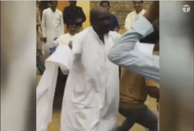 screen grab of the video shows a prisoner dancing to celebrate independence day screen grab of the video shows a prisoner dancing to celebrate independence day