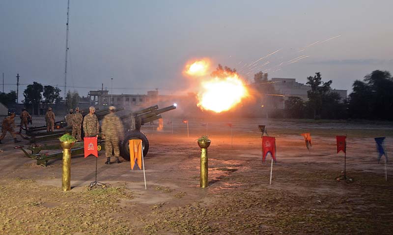 gun salute in peshawar on the eve of independence day photo courtesy ispr