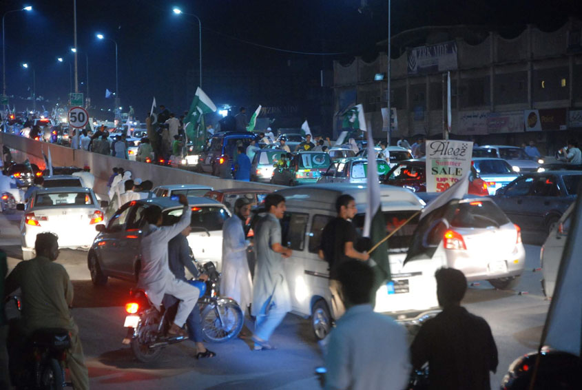 similarly three people were injured on independence day celebrations within the jurisdiction of hashtnagri police station photo iqbal haider express