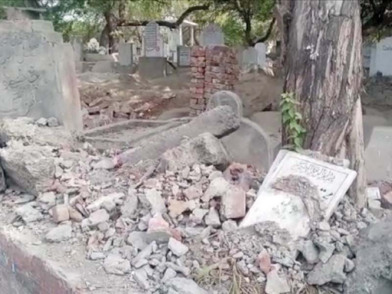 new graves are being built by removing the old and unclaimed ones in the cemeteries photo abid nawaz express