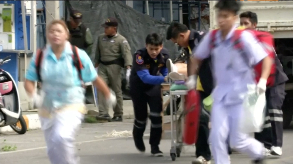 according to police one soldier was seriously injured from a bomb buried under the road photo reuters