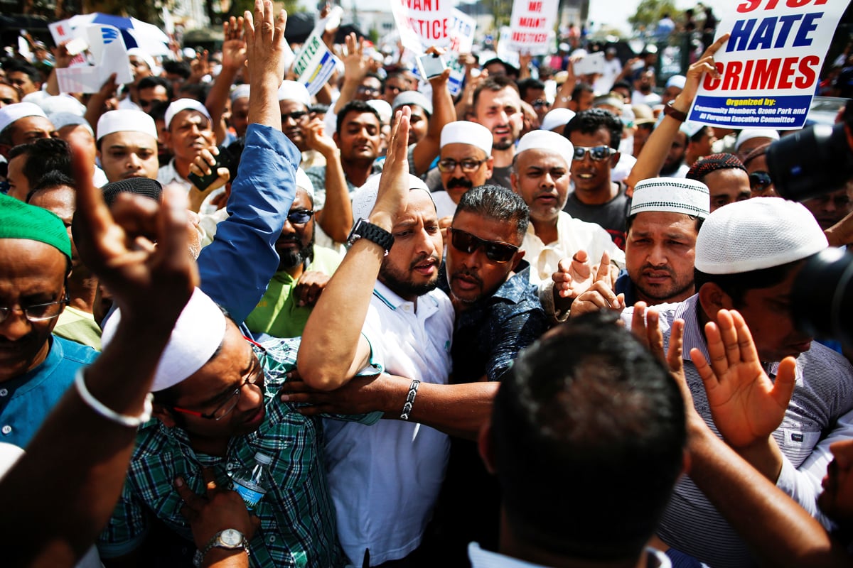 community members attend the funeral service of imam maulama akonjee and thara uddin in the queens borough of new york city august 15 2016 photo reuters