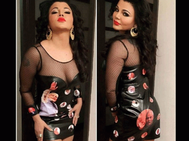 the actress made headlines after she attended an event in the us with modi 039 s face plastered all over her dress photo ibtimes the actress made headlines after she attended an event in the us with modi 039 s face plastered all over her dress photo ibtimes