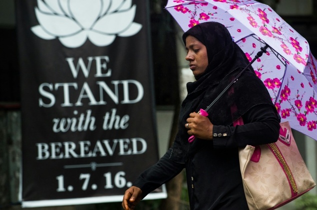 quot we stand with the bereaved quot a reference to the deadly attack on a cafe in dhaka that killed seventeen foreigners and five bangladeshis including two policemen photo afp