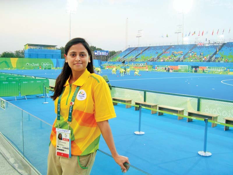 rabia poses for a picture while on duty as a volunteer at the rio olympics in brazil photo courtesy rabia qadir