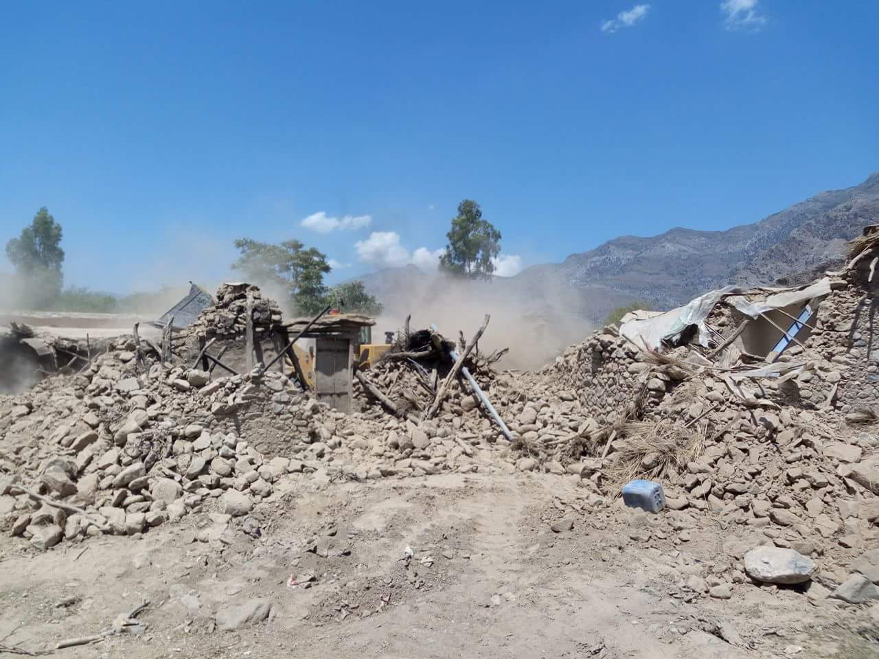 an official told the express tribune one of the militants whose house was demolished was working as a polio worker in the area photo express