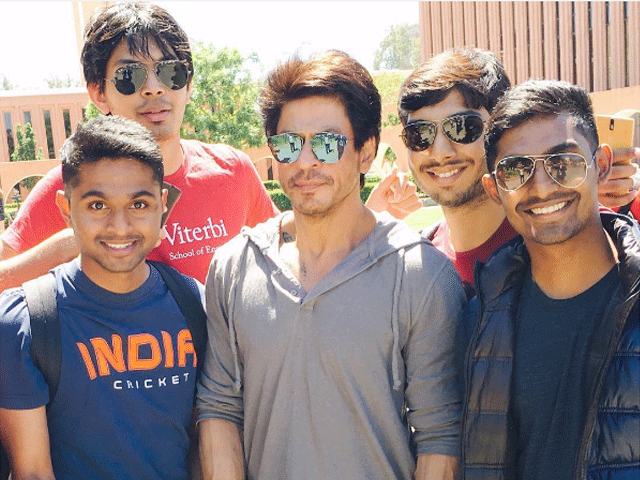 although his arrival to us was uninviting srk received a warm welcome by aryan 039 s new colleagues photo instagram