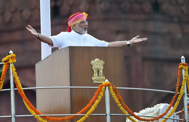 indian prime minister narendra modi gestures as he delivers his independence day speech from the red fort in new delhi on august 15 2016 photo afp indian prime minister narendra modi gestures as he delivers his independence day speech from the red fort in new delhi on august 15 2016 photo afp